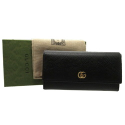 Gucci GG Petit Marmont Leather Black 456116 Long Wallet 1127 GUCCI