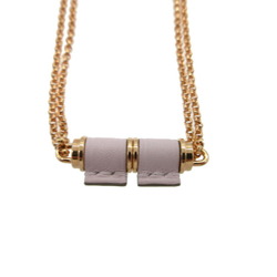 Hermes Charnier PM Necklace in Swift Leather/Leather, Mauve Pale 1846HERMES