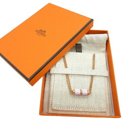 Hermes Charnier PM Necklace in Swift Leather/Leather, Mauve Pale 1846HERMES