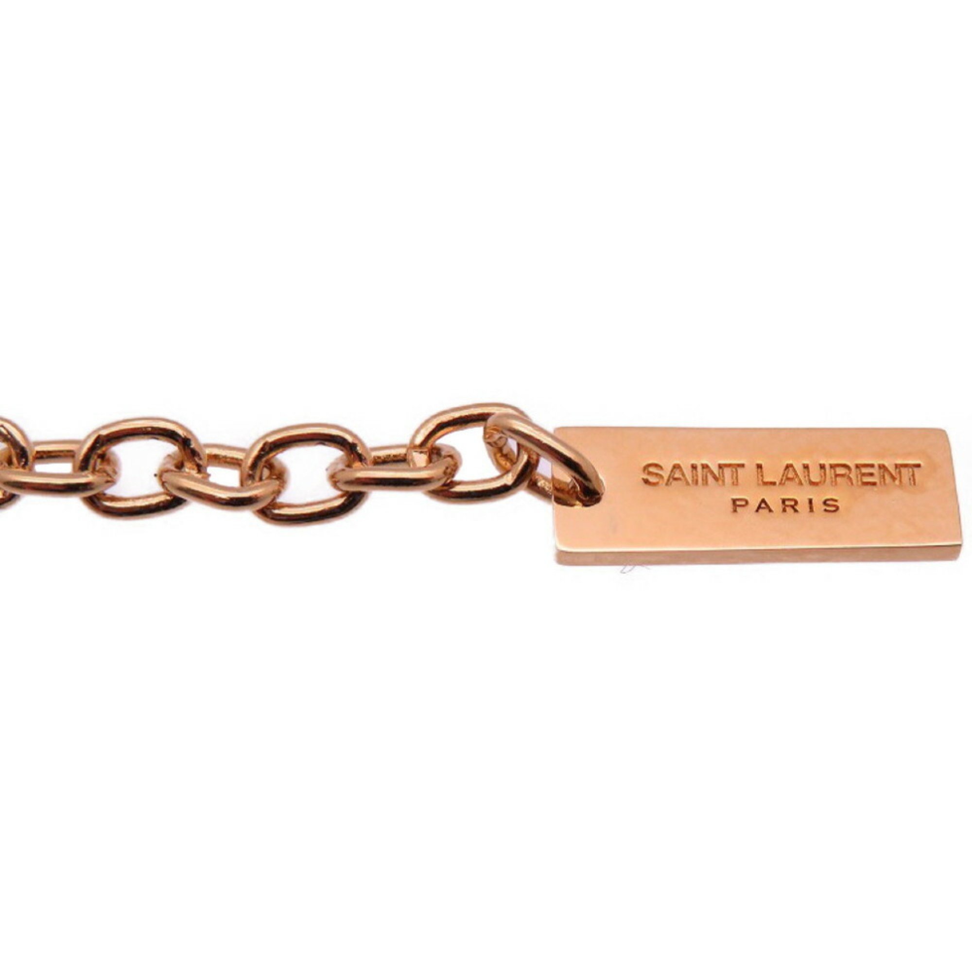 Yves Saint Laurent Saint Laurent Paris Ring 651779 Metal Gold Necklace 1565SAINT LAURENT PARIS