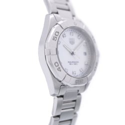 TAG Heuer Aquaracer 11P Diamond WAY1413 Quartz Watch SS/Diamond White Shell 1073TAG HEUER Ladies