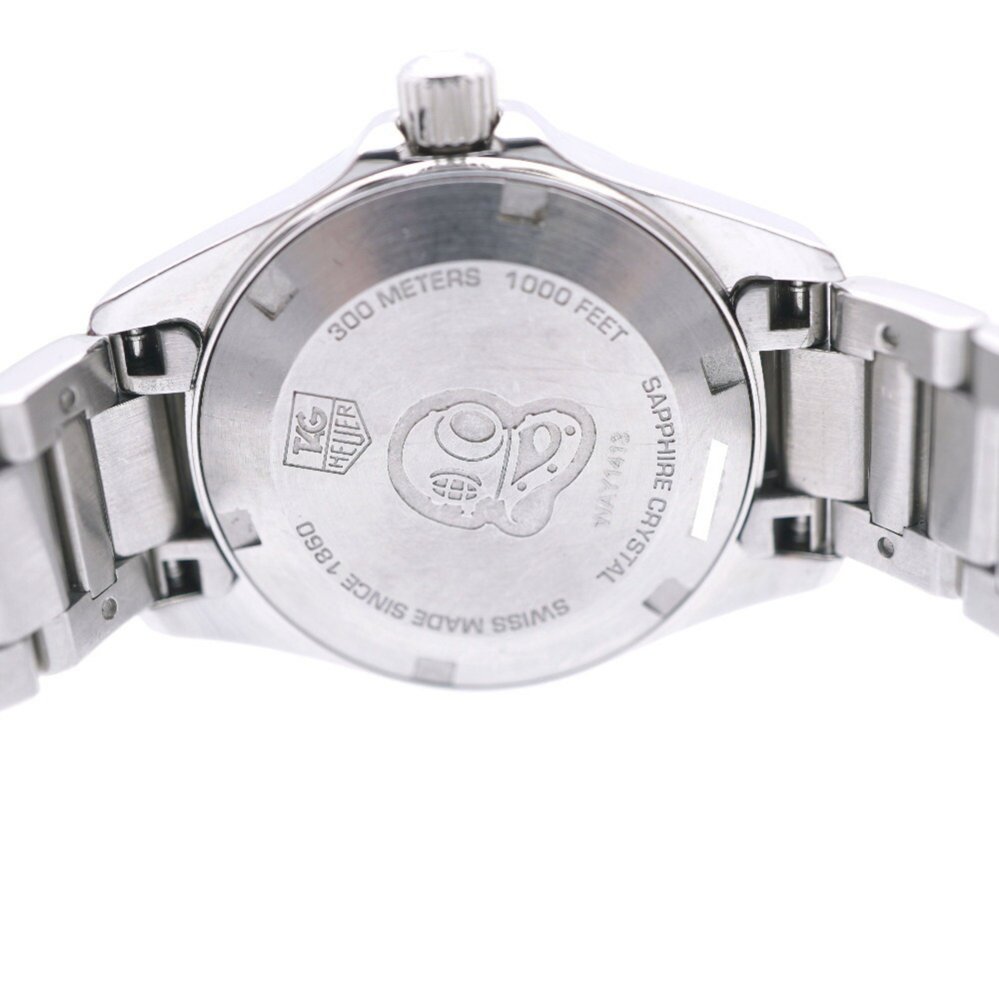 TAG Heuer Aquaracer 11P Diamond WAY1413 Quartz Watch SS/Diamond White Shell 1073TAG HEUER Ladies