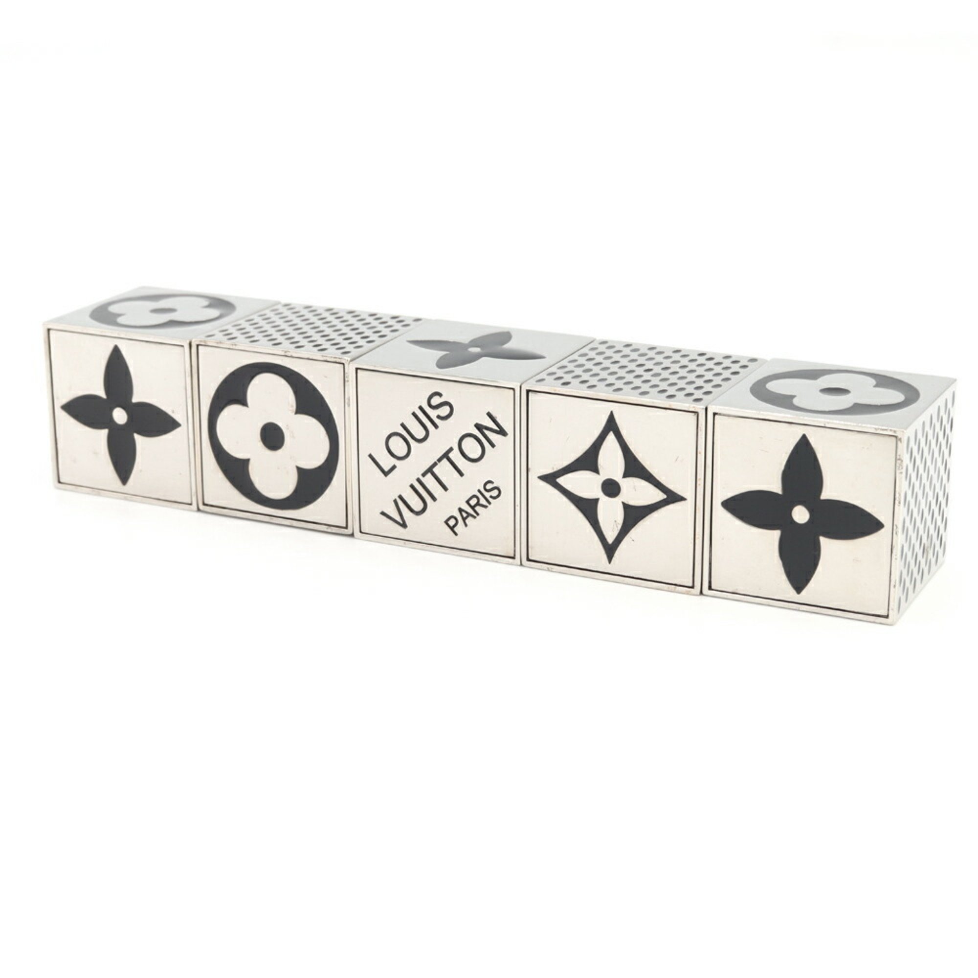 Louis Vuitton Ornament Cube Game M99454 Silver Metal Accessories Dice LOUIS VUITTON