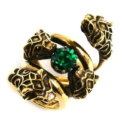 GUCCI Tiger Head Double Wrap Ring 401983 Size 14 35.4g Unisex