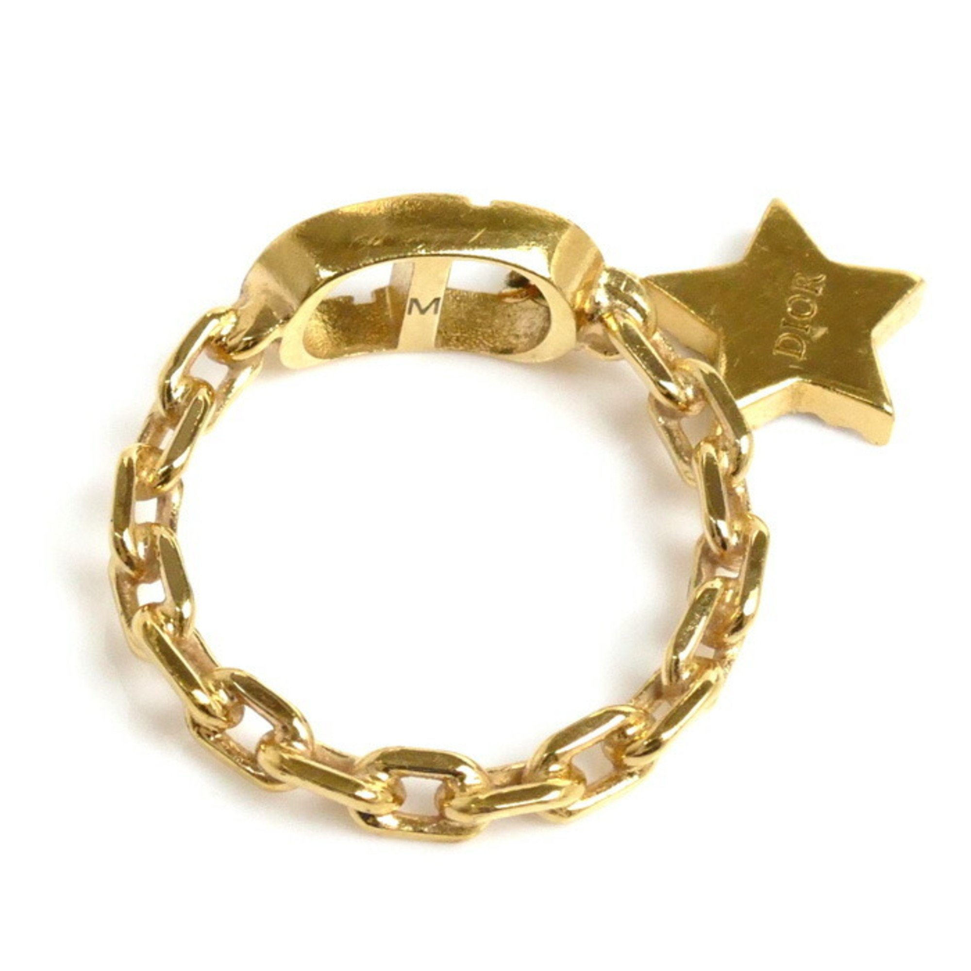 Christian Dior PETIT CD Star Charm Ring R0903PMTCY Size 11 2.3g Women's