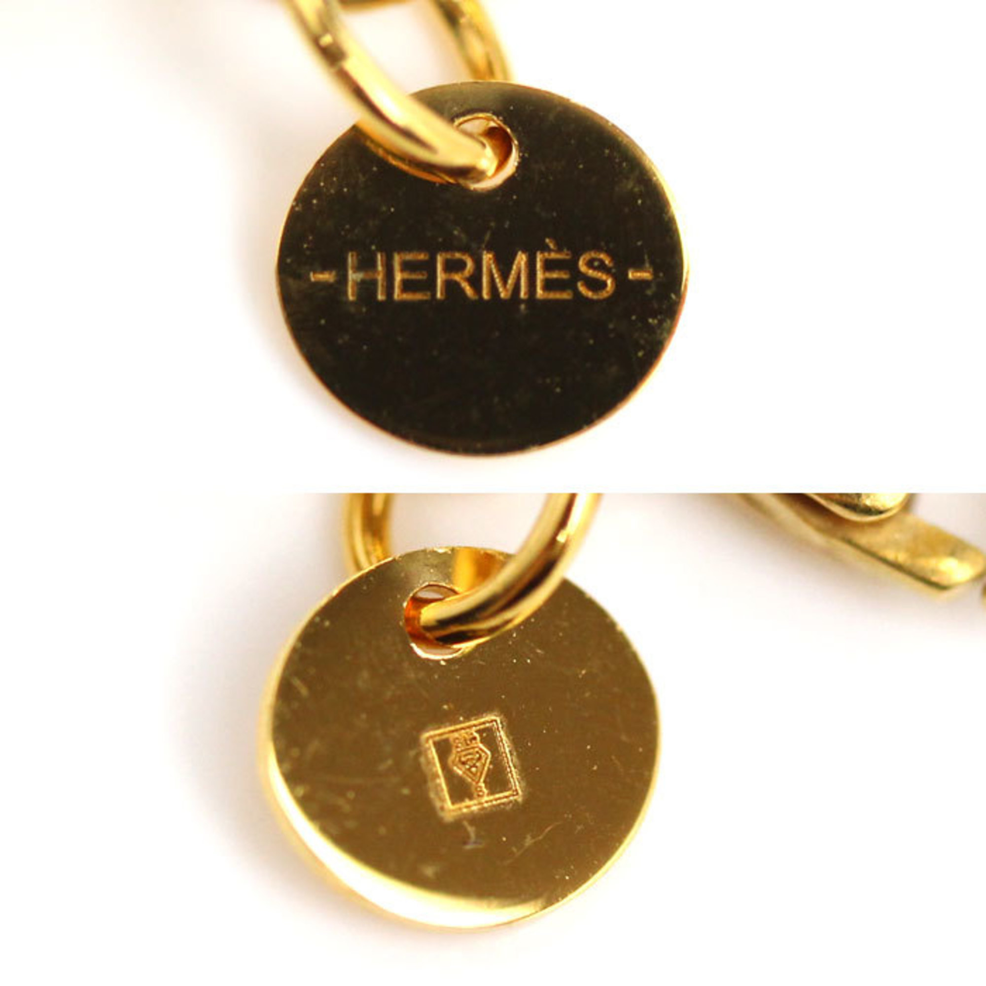 HERMES Hermes Metal Leather As de Coeur PM Necklace 081865CD 6.2g 45/50cm Women's