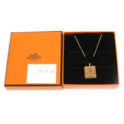 HERMES Hermes Metal Leather As de Coeur PM Necklace 081865CD 6.2g 45/50cm Women's