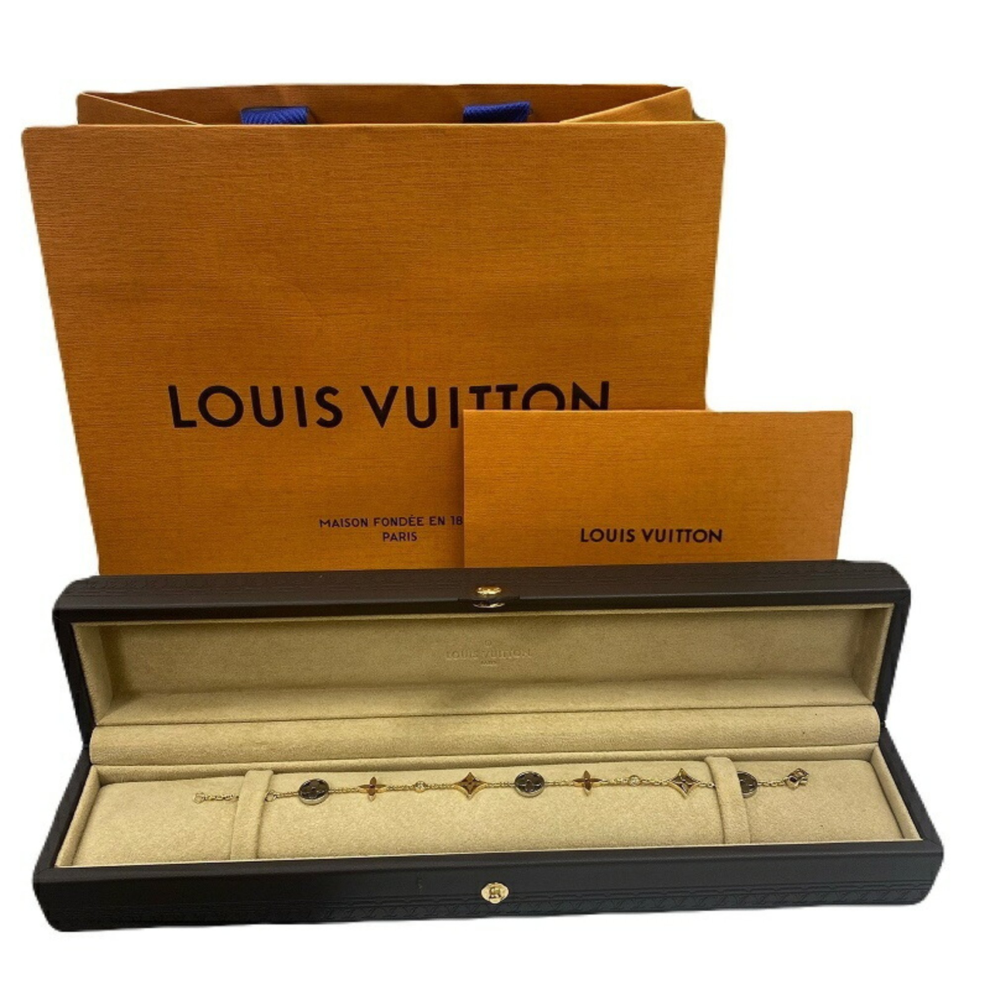 Louis Vuitton Au750 Idylle Bracelet Q95286 2 Diamonds 7.2g Damaged at the official store JA-18968