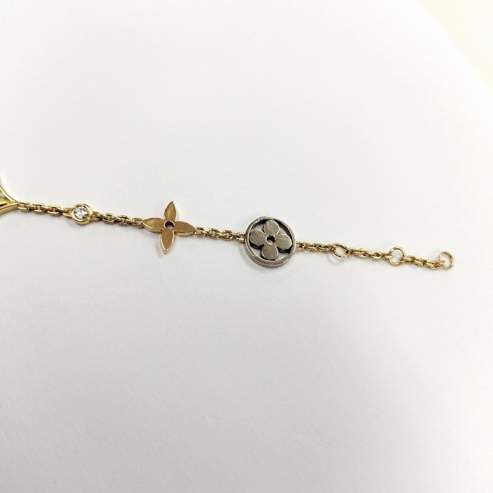 Louis Vuitton Au750 Idylle Bracelet Q95286 2 Diamonds 7.2g Damaged at the official store JA-18968