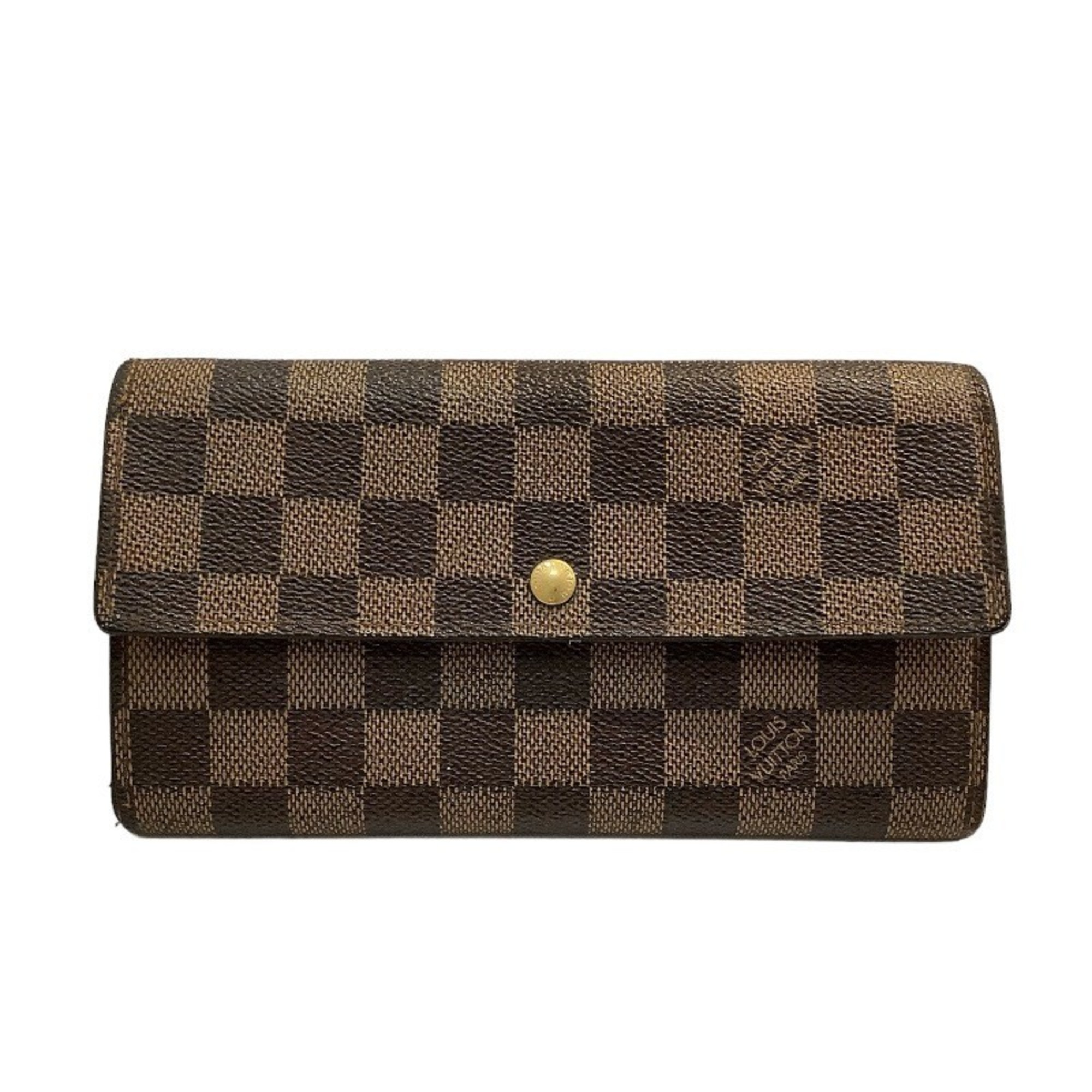 Louis Vuitton (LOUISVUITTON) Portefeuille Sarabetta peeling N61734 Long wallet Damier Ebene NB0016KB-8703