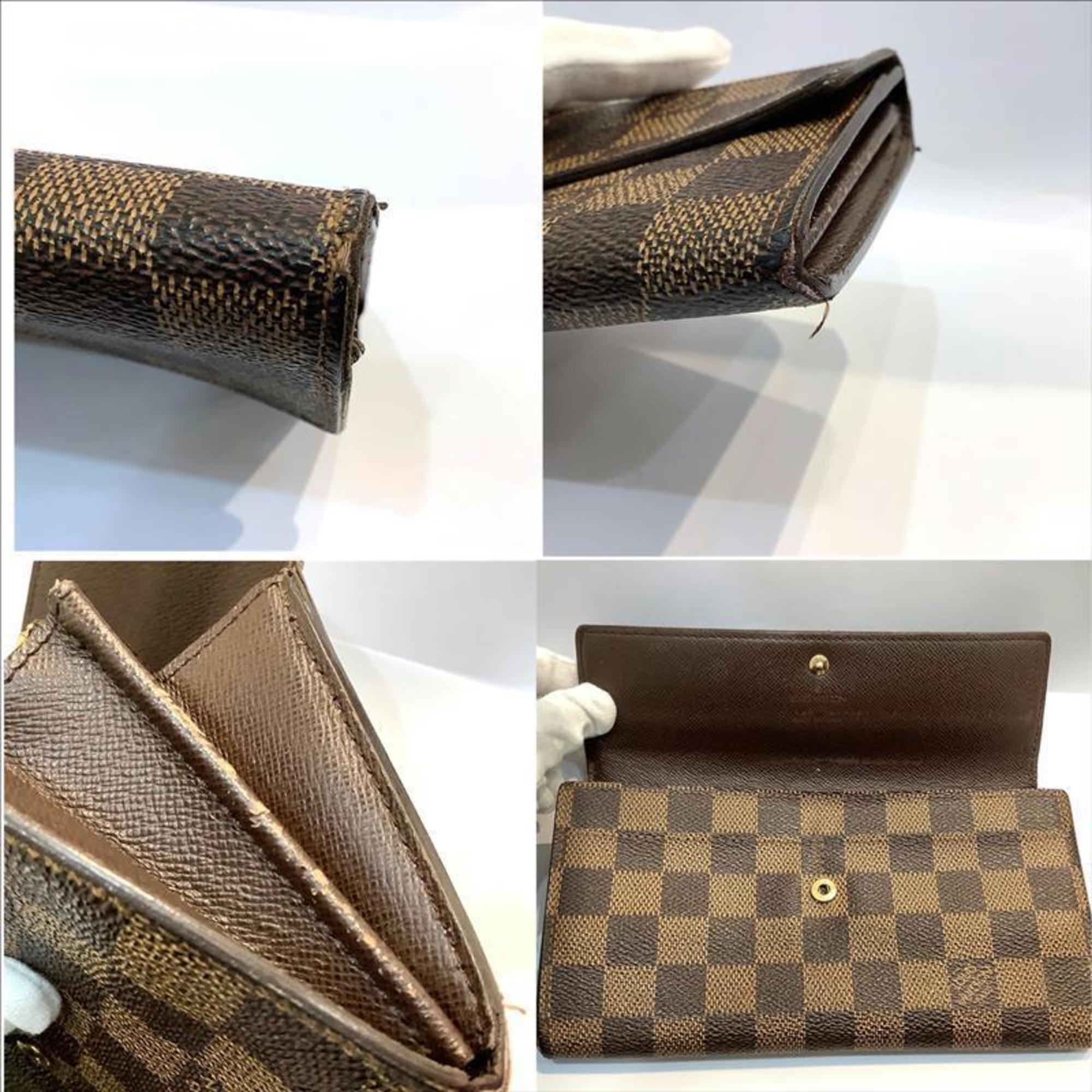 Louis Vuitton (LOUISVUITTON) Portefeuille Sarabetta peeling N61734 Long wallet Damier Ebene NB0016KB-8703