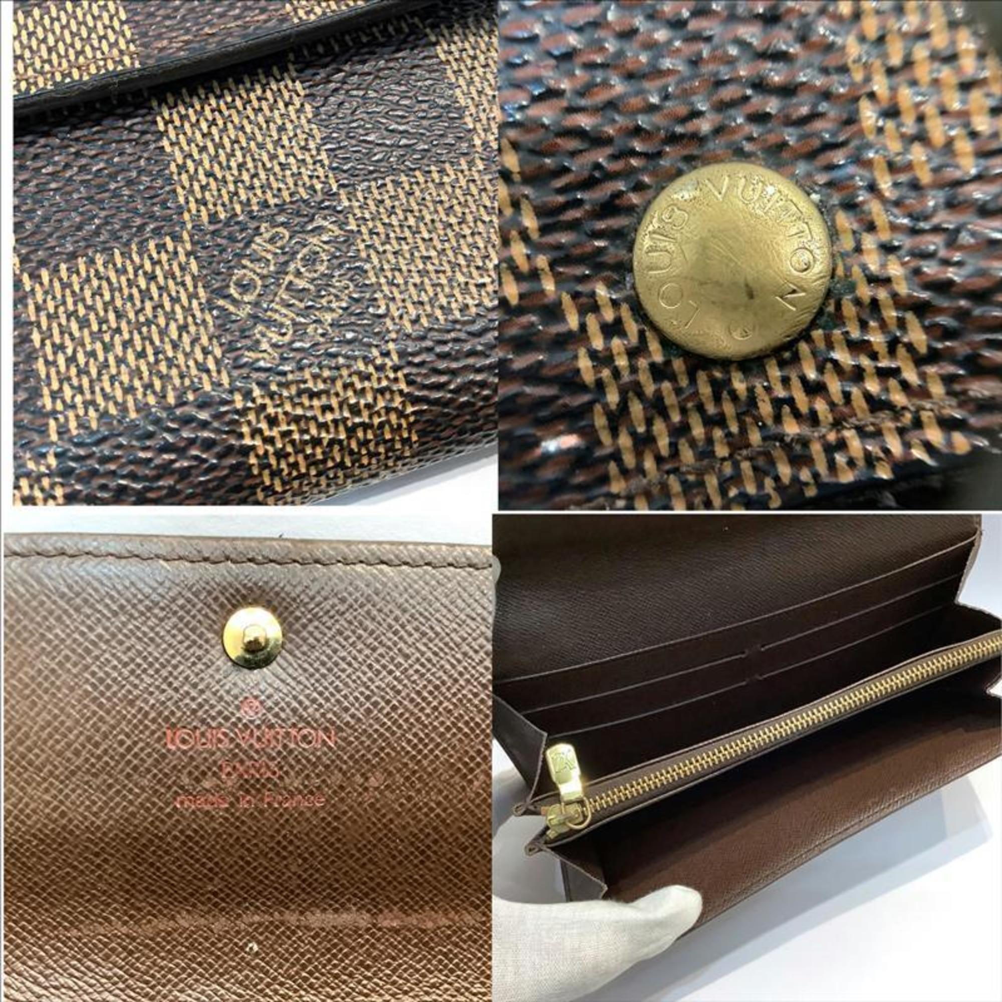 Louis Vuitton (LOUISVUITTON) Portefeuille Sarabetta peeling N61734 Long wallet Damier Ebene NB0016KB-8703