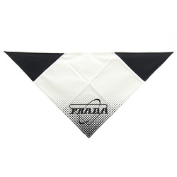 Prada Triangle Scarf White Black 100% Cotton Miyashita Park Memorial Women Men PRADA