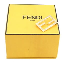 FENDI Brooch FF Gold Metal Women's