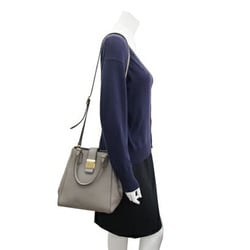 Miu Miu Miu Handbag 5BA266 Grey Leather Shoulder Bag for Women MIUMIU