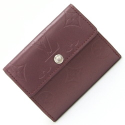 Louis Vuitton Coin Case Monogram Matte Ludlow M65126 Violet Compact Wallet Purse Wine Red Women's LOUIS VUITTON