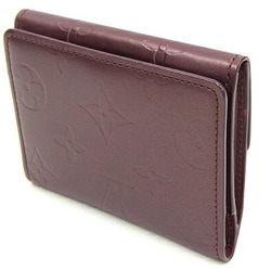 Louis Vuitton Coin Case Monogram Matte Ludlow M65126 Violet Compact Wallet Purse Wine Red Women's LOUIS VUITTON