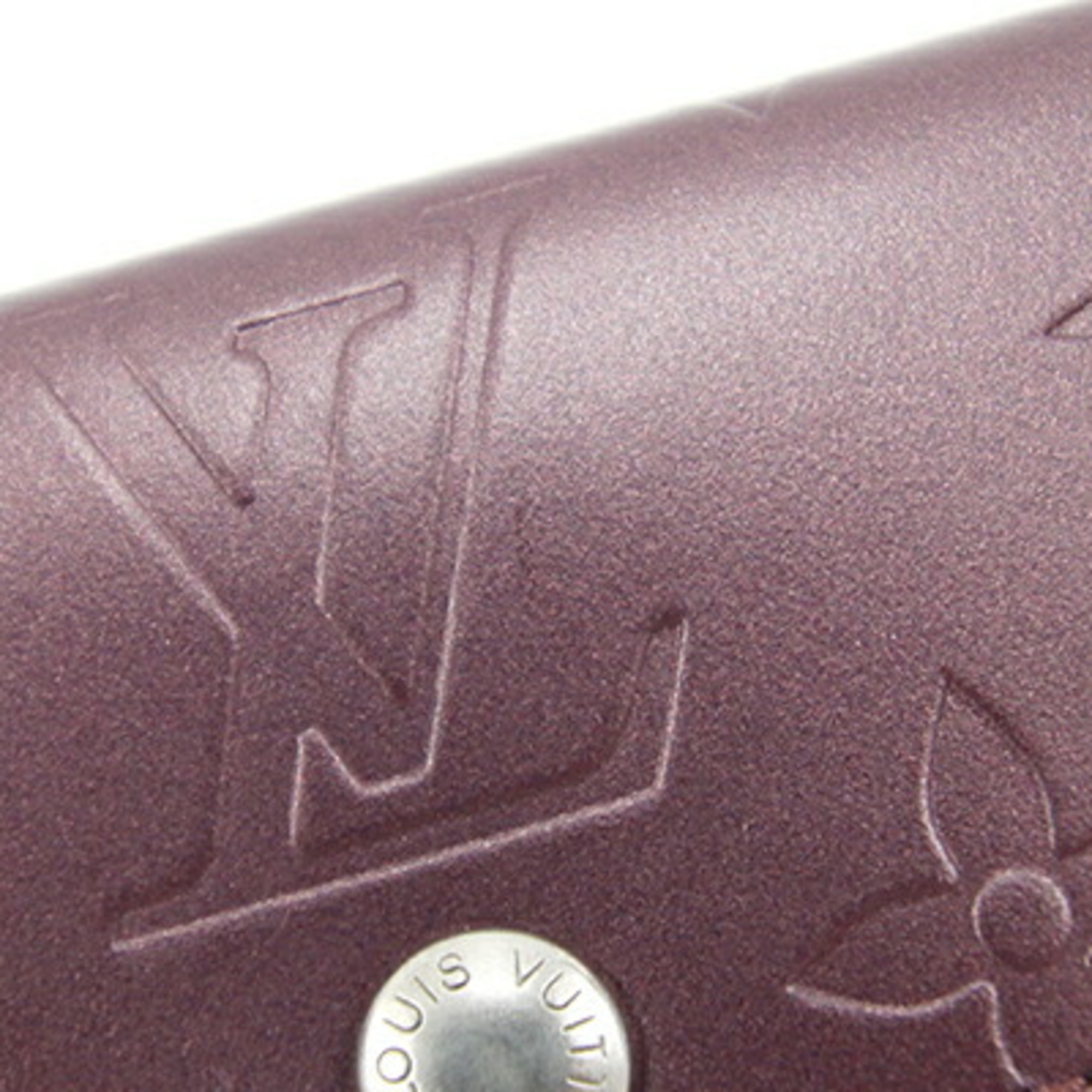 Louis Vuitton Coin Case Monogram Matte Ludlow M65126 Violet Compact Wallet Purse Wine Red Women's LOUIS VUITTON