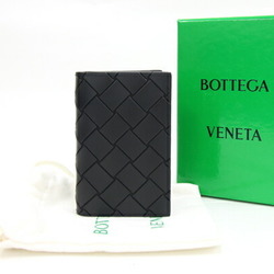 Bottega Veneta Card Case Intrecciato 592619 Black Rubber Pass Men's Women's BOTTEGA VENETA