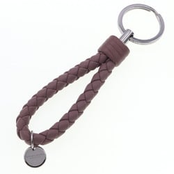 Bottega Veneta Key Ring Intrecciato 113539 Smoky Pink Leather Holder Keys Women's BOTTEGA VENETA