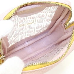 FAURE LE PAGE Shoulder Bag Pink Yellow Vinyl Leather Women's