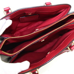 Coach Handbag Signature Sage Carryall F29434 Dark Brown Red PVC Leather Shoulder Bag Tote Women's COACH