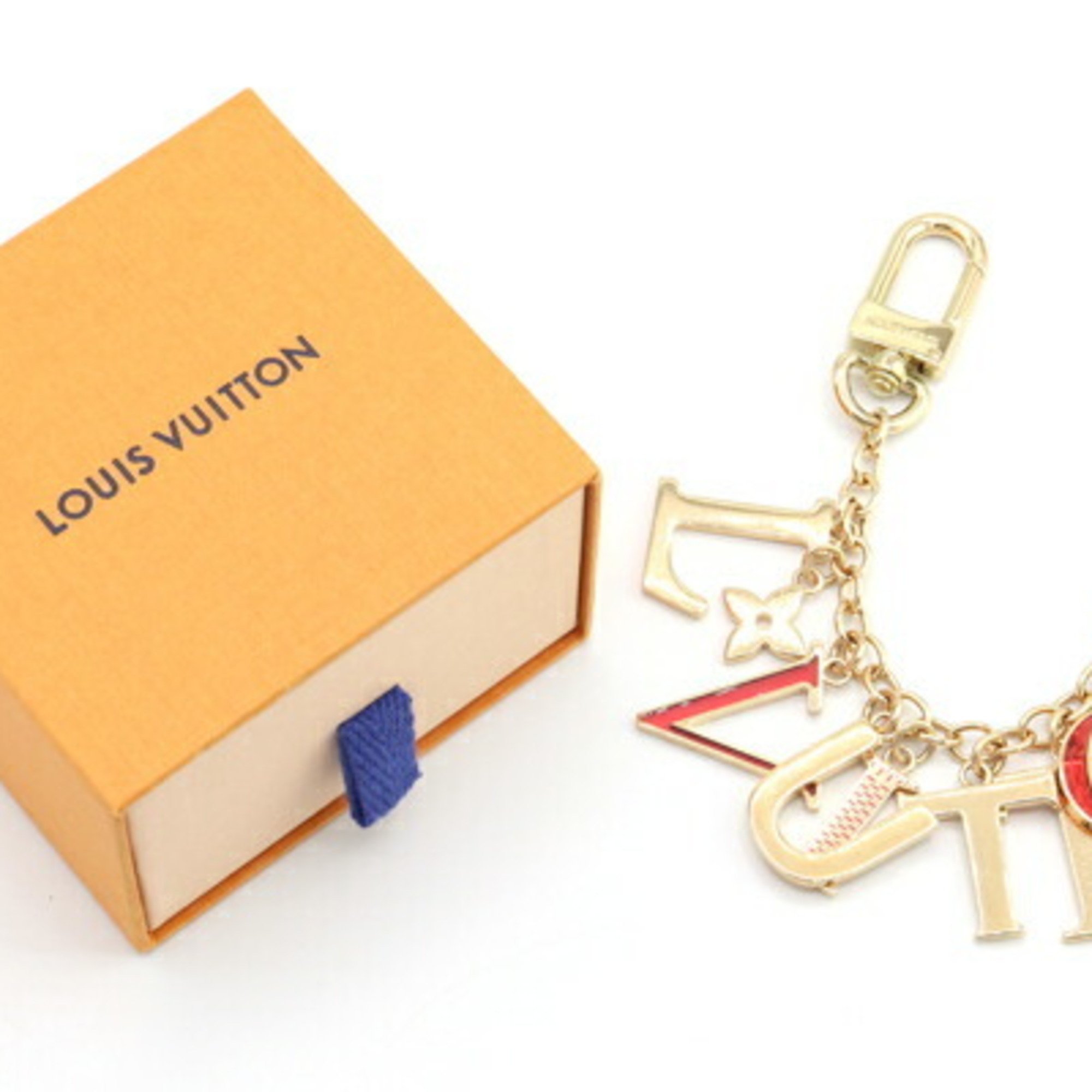 Louis Vuitton Bag Charm Portocle Initial M61020 Gold Women's Men's LOUIS VUITTON