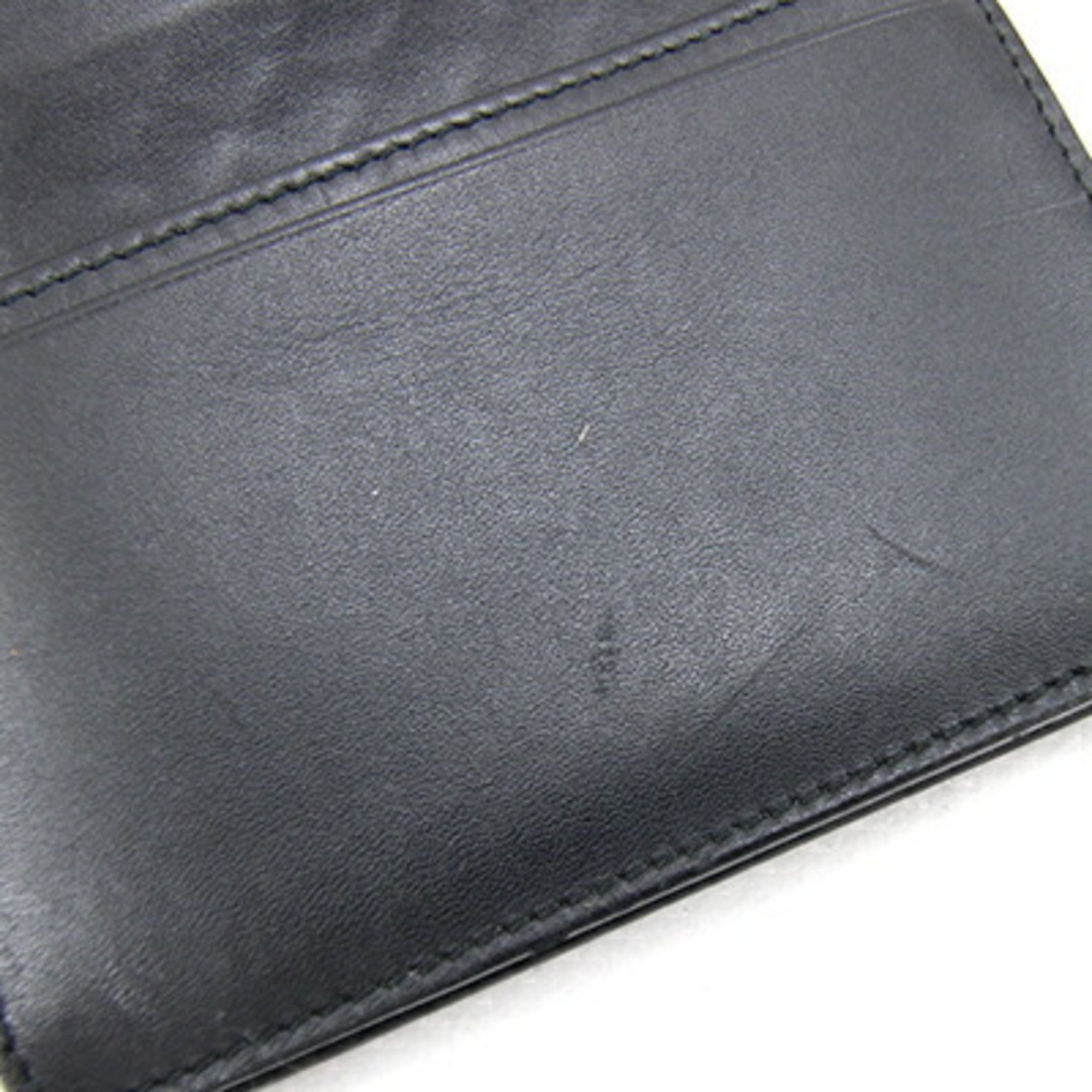 Bottega Veneta Business Card Holder Intrecciato 133945 Black Leather Pass Case Men Women BOTTEGA VENETA