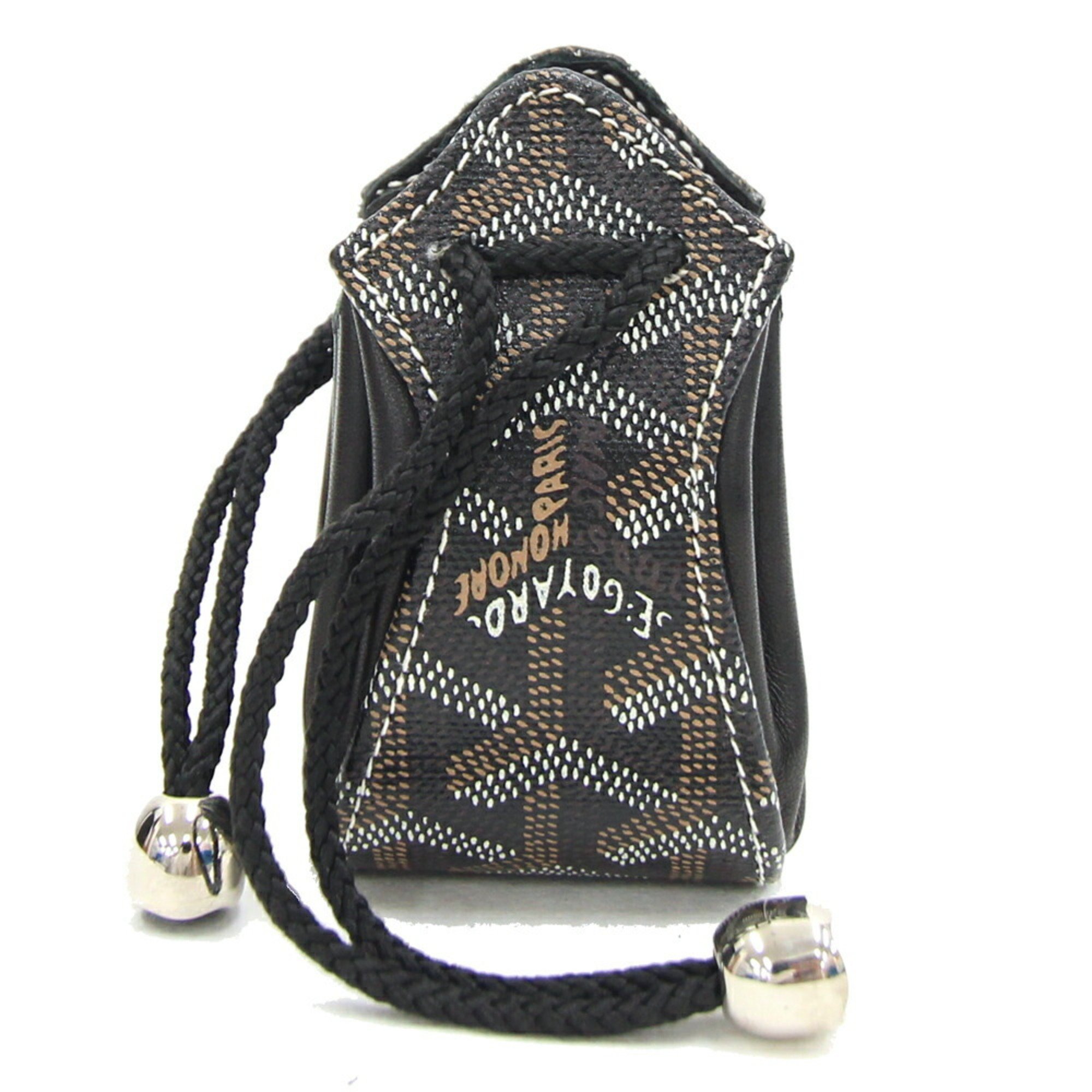 Goyard Pouch Bourse Black Toile Leather Women's Men's GOYARD