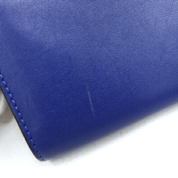 Chloé Chloe Bobbi Bi-fold Long Wallet 3P0490 Blue Leather Ribbon Women's