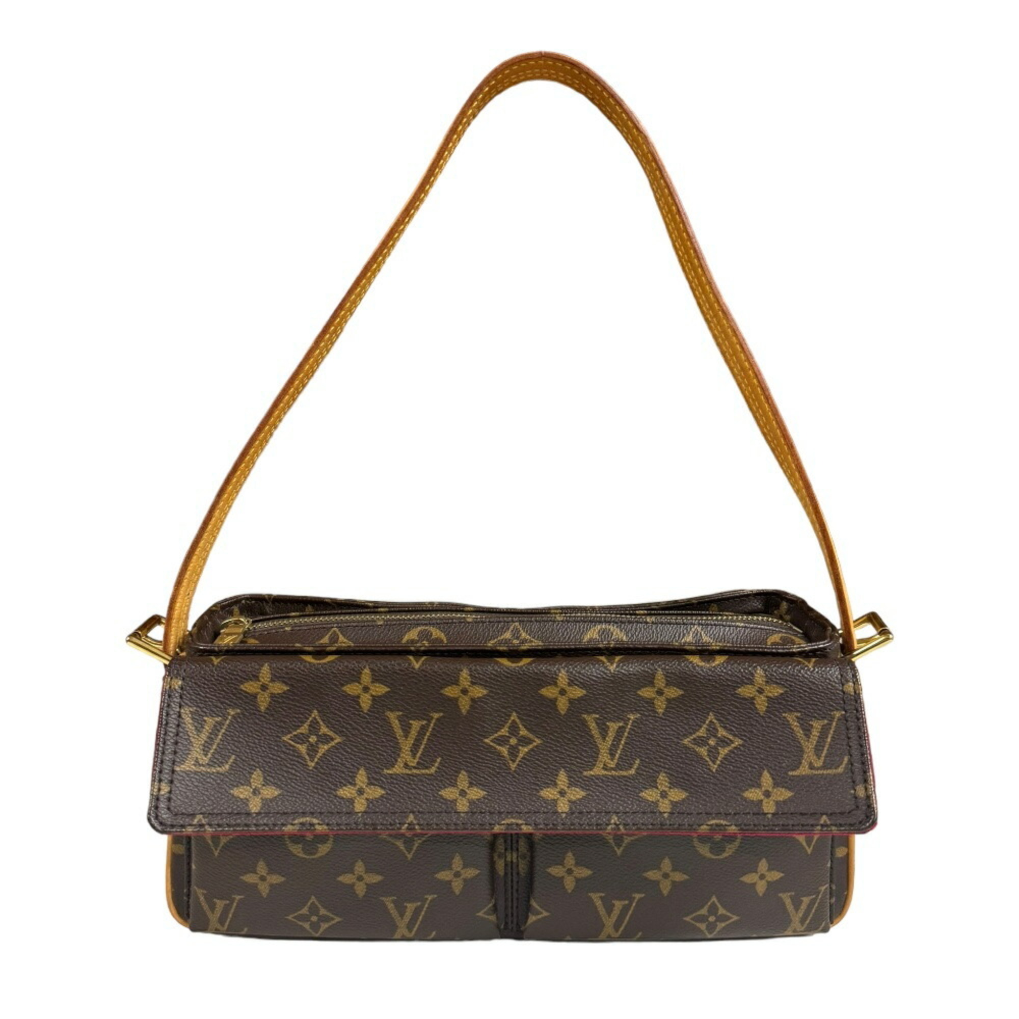 Louis Vuitton Vivacite MM Monogram Shoulder Bag Canvas M51164 Brown Women's LOUIS VUITTON