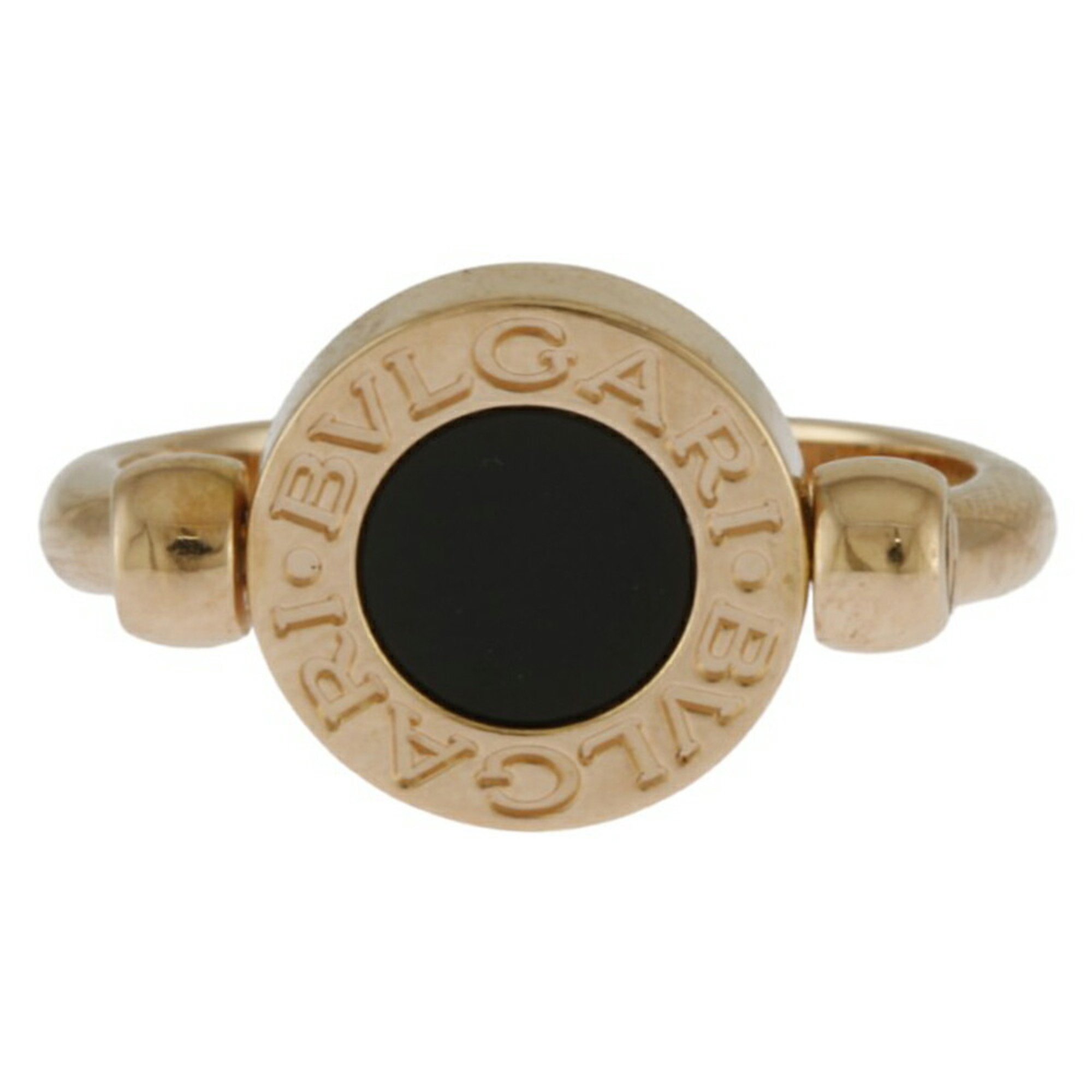 BVLGARI Flip Ring, Bvlgari, Size 7, 18K, Onyx, Mother of Pearl, Women's,