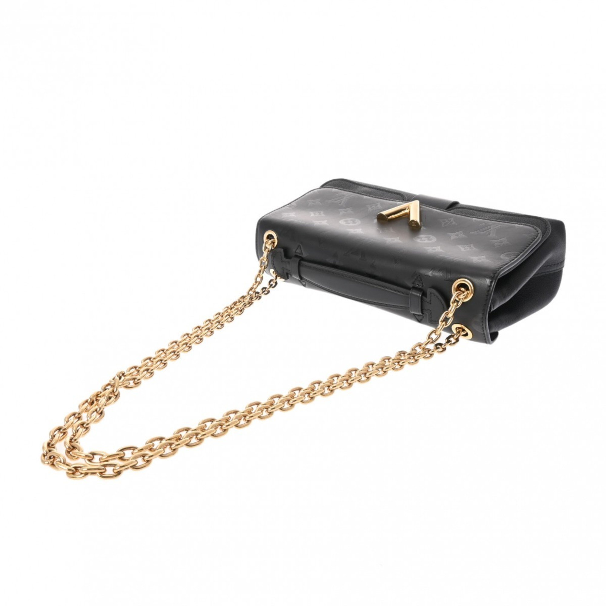 LOUIS VUITTON Louis Vuitton Very Chain Bag Noir M42899 Women's Leather Shoulder