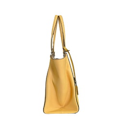 FENDI Trois Jours Tote Bag Leather 8BH275 Yellow Women's