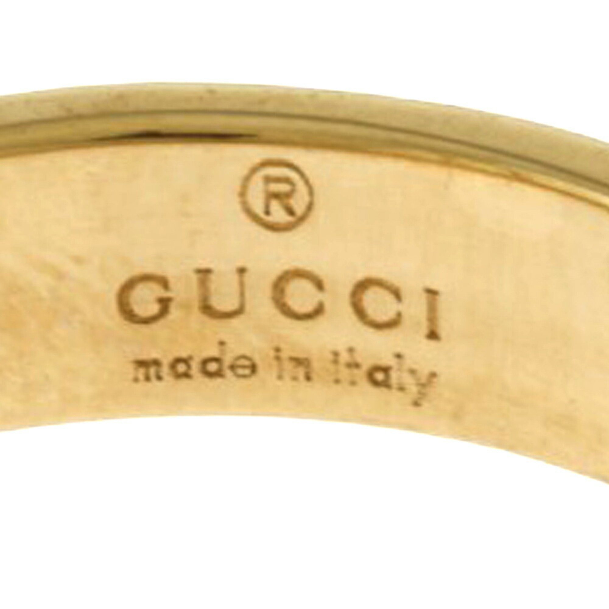 Gucci Icon Ring, Size 7.5, 18k Gold, Women's, GUCCI