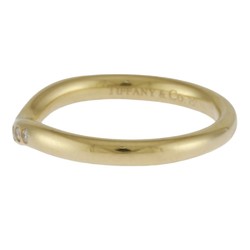 Tiffany Curved Band Ring, Size 7.5, 18K Gold, Diamond, Women's, TIFFANY&Co.