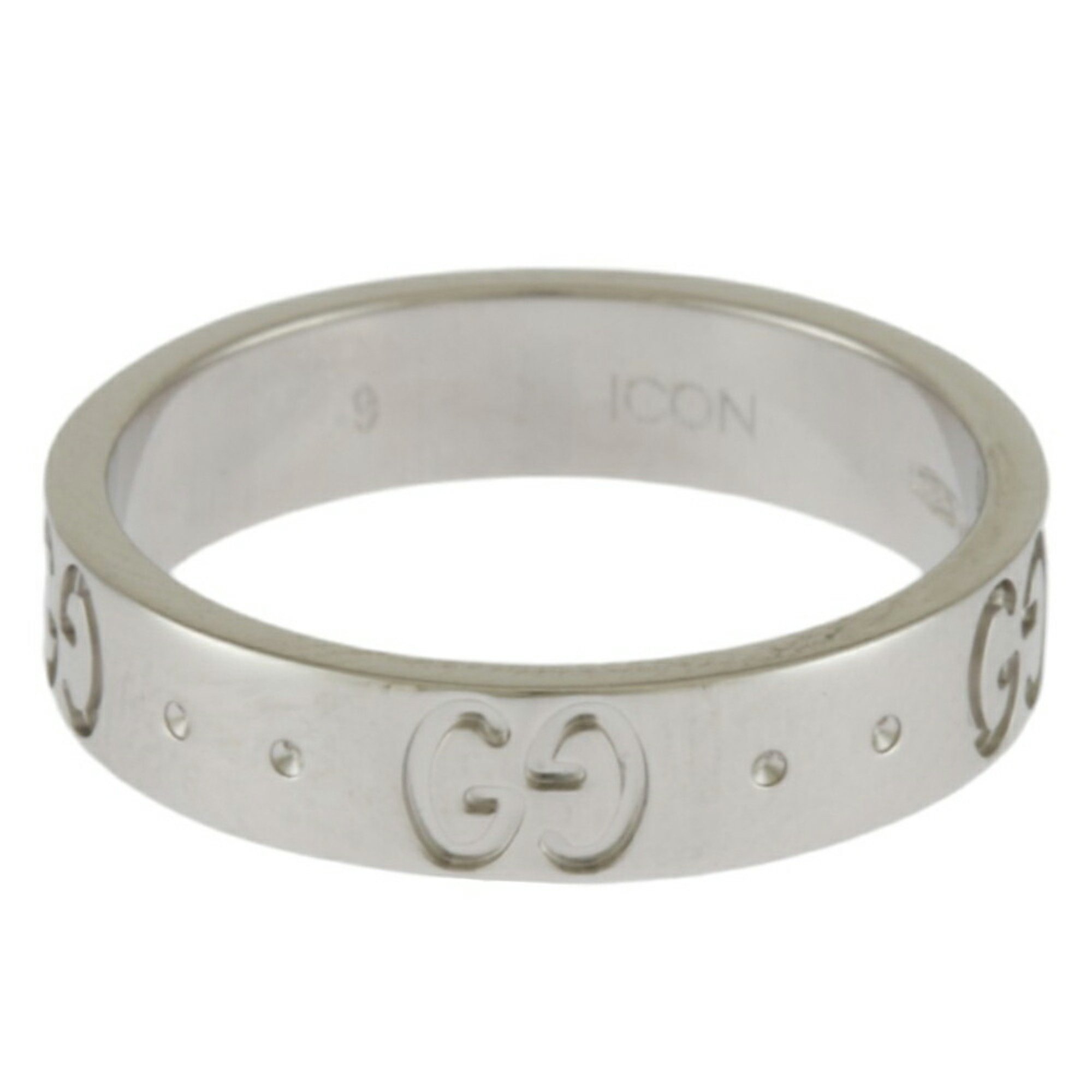 Gucci Icon Ring, Size 8.5, 18k Gold, Women's, GUCCI