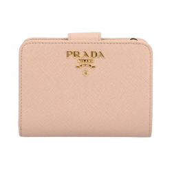 Prada Saffiano Bi-fold Wallet Leather 1ML018 Women's PRADA