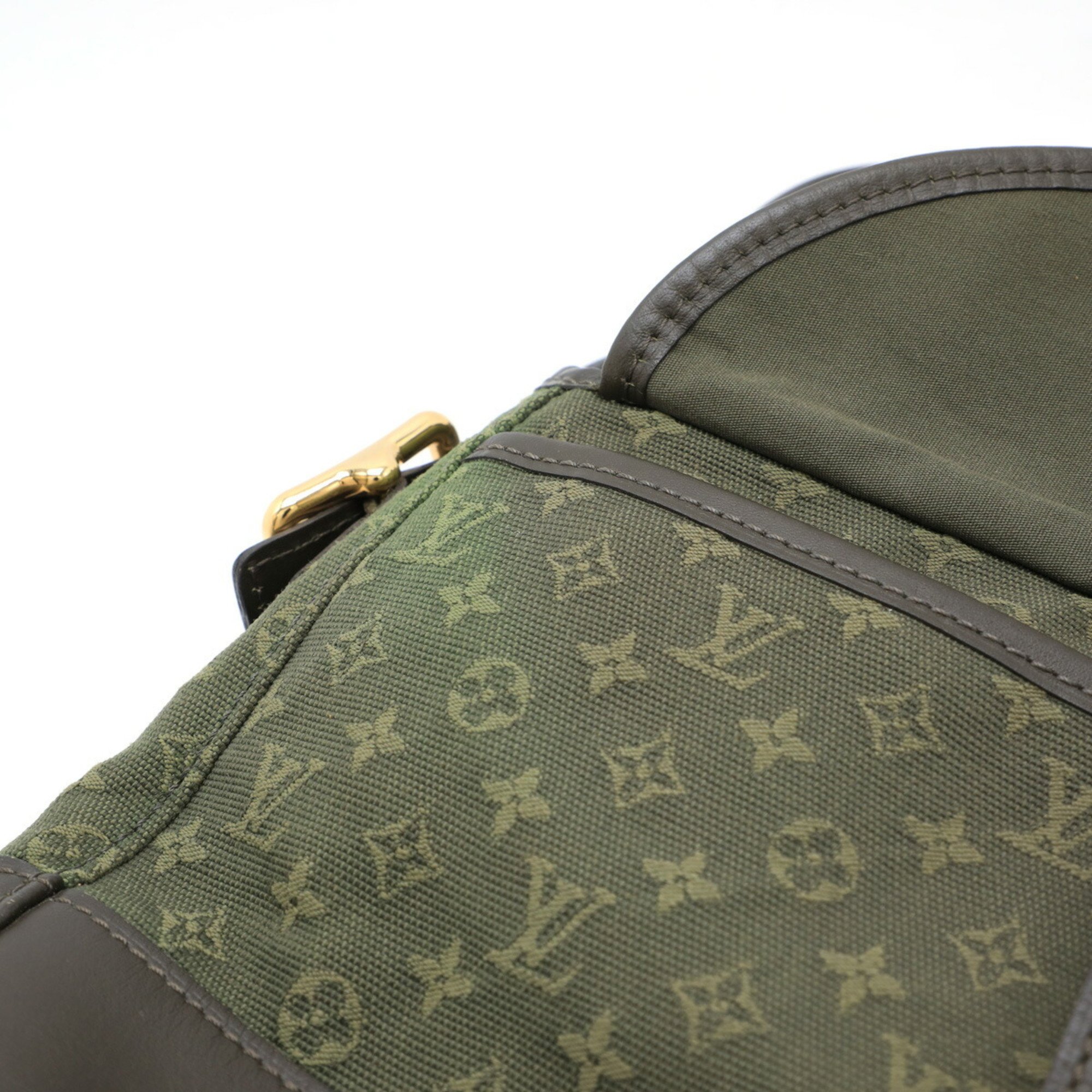 LOUIS VUITTON Louis Vuitton Monogram Shoulder Bag Belanger Canvas Leather TST Khaki Green Moss M92673