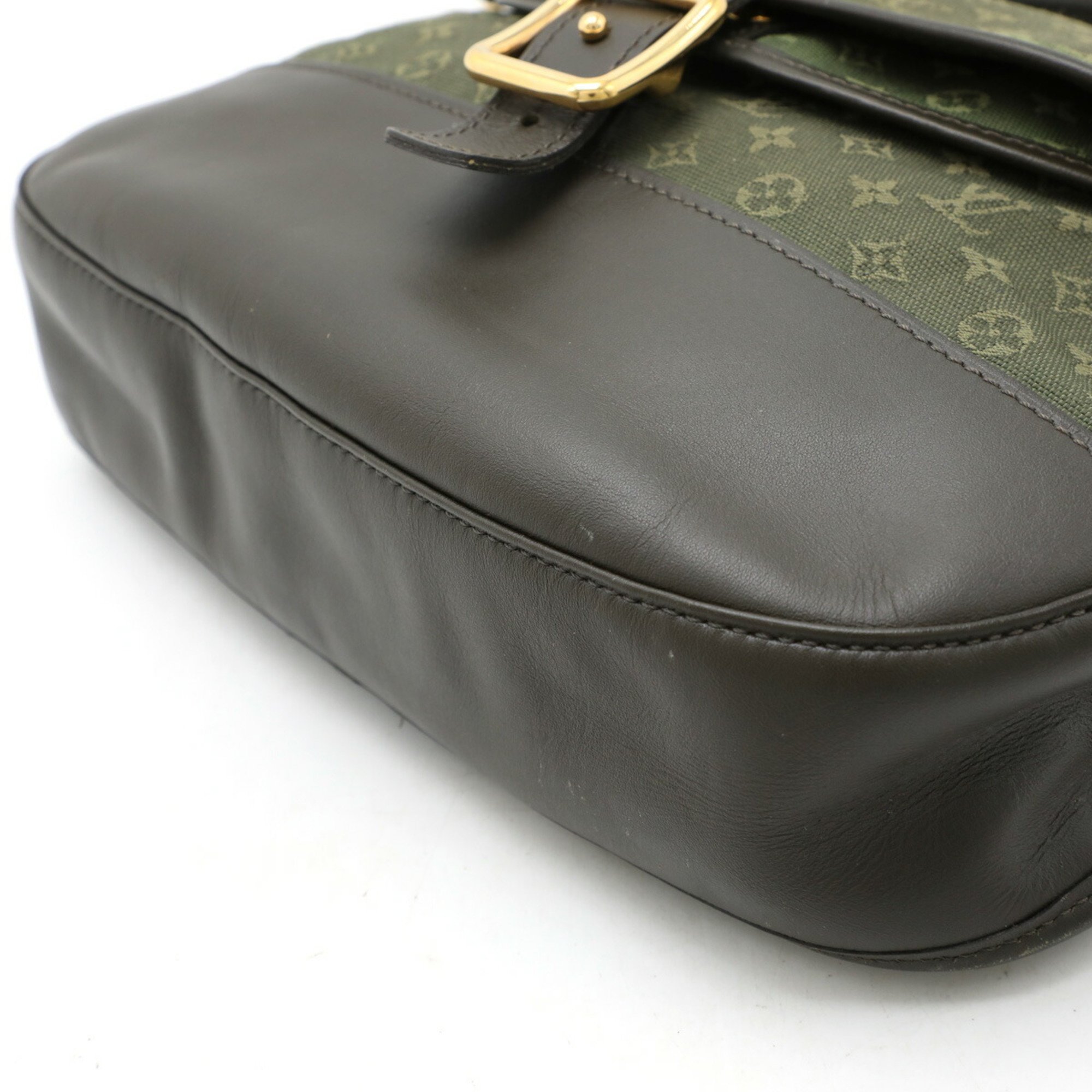 LOUIS VUITTON Louis Vuitton Monogram Shoulder Bag Belanger Canvas Leather TST Khaki Green Moss M92673