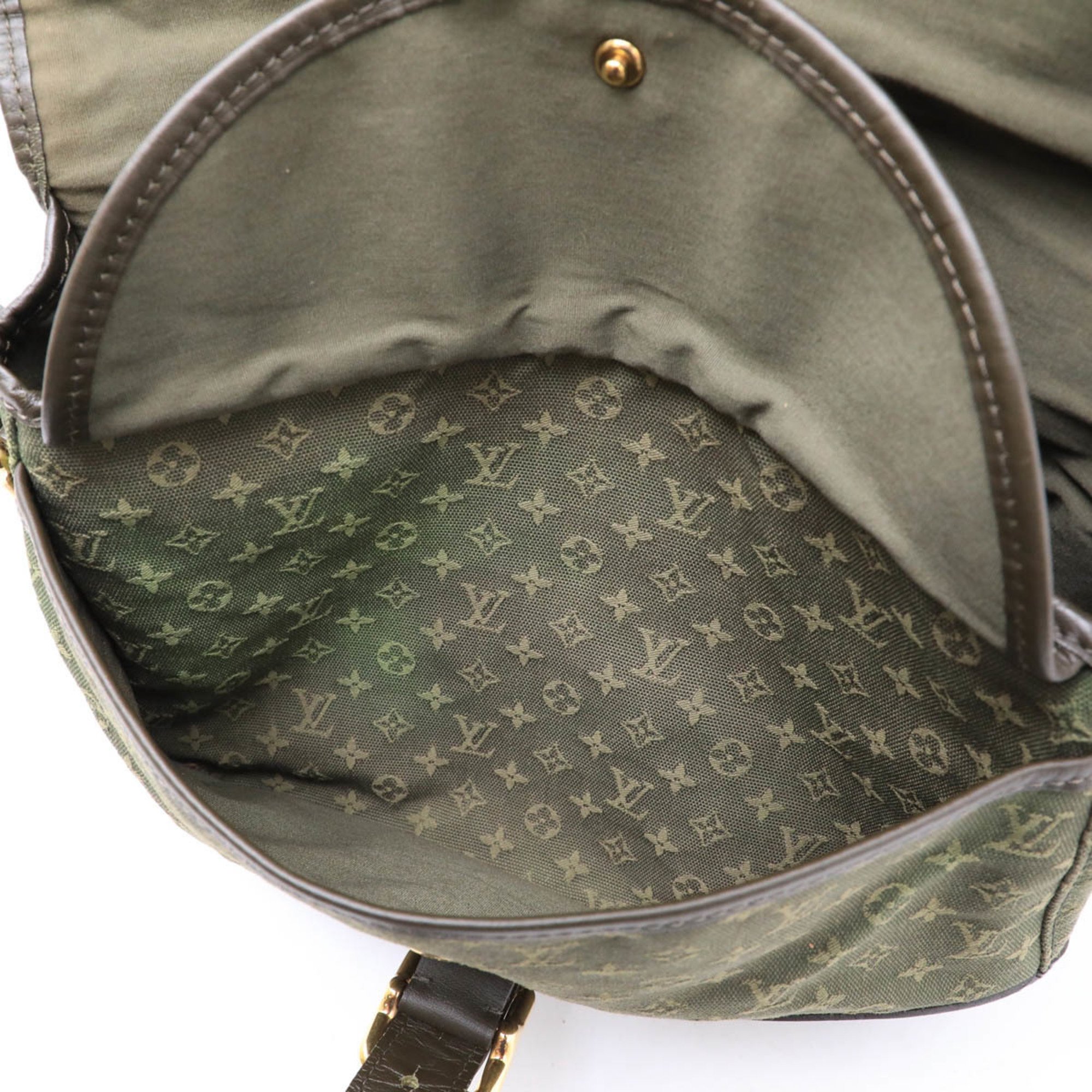 LOUIS VUITTON Louis Vuitton Monogram Shoulder Bag Belanger Canvas Leather TST Khaki Green Moss M92673