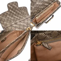 GUCCI Horsebit 1955 x BALENCIAGA collaboration beige 602204 women's PVC shoulder bag