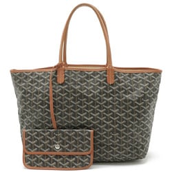 GOYARD Saint Louis PM Tote Bag Shoulder Coated Canvas Leather Dark Brown