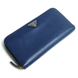 PRADA Prada Long Wallet Round Blue 1L506 Men's Women's Unisex