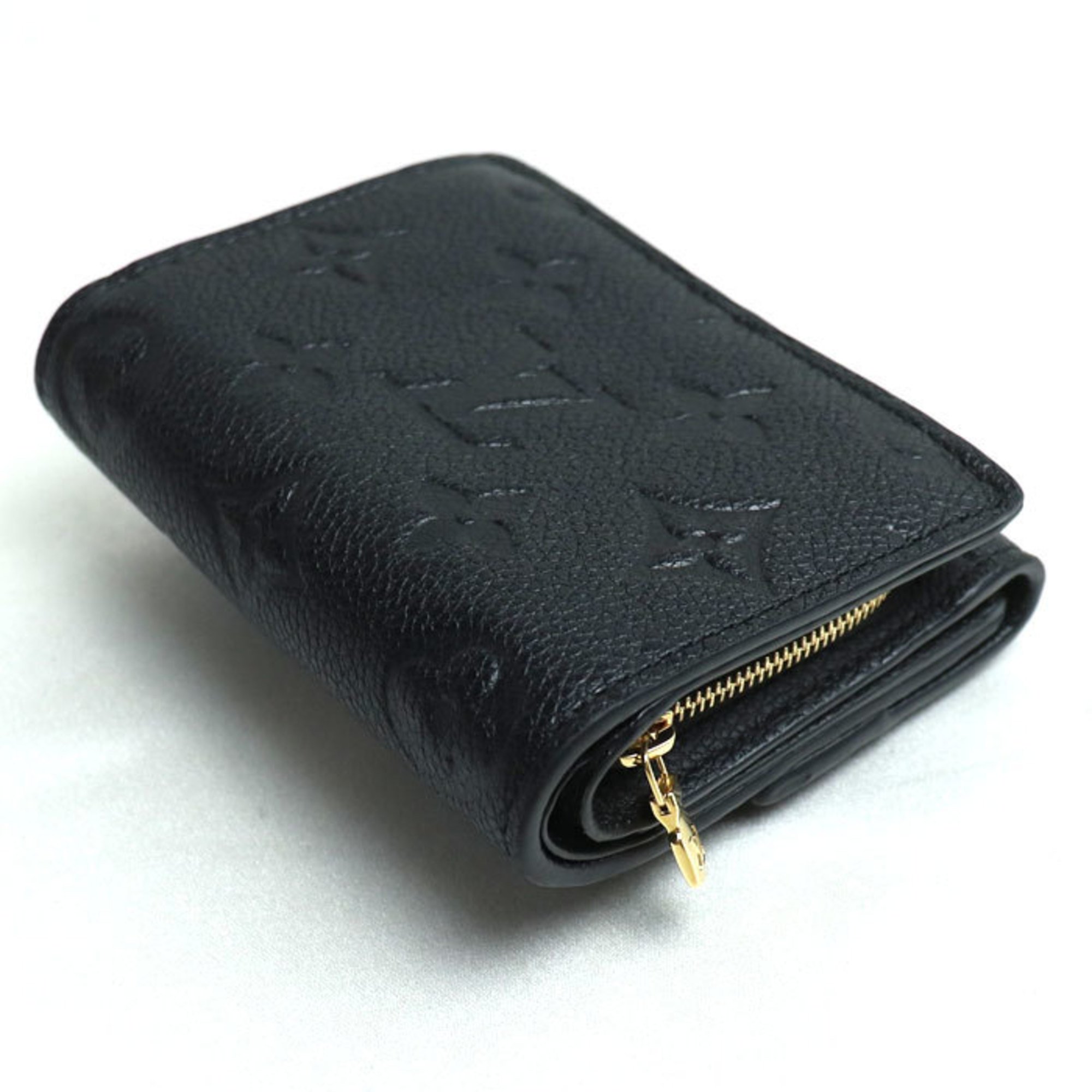 LOUIS VUITTON Louis Vuitton Portefeuille Metis Compact Tri-fold Wallet Monogram Empreinte Black M80880 IC Women's