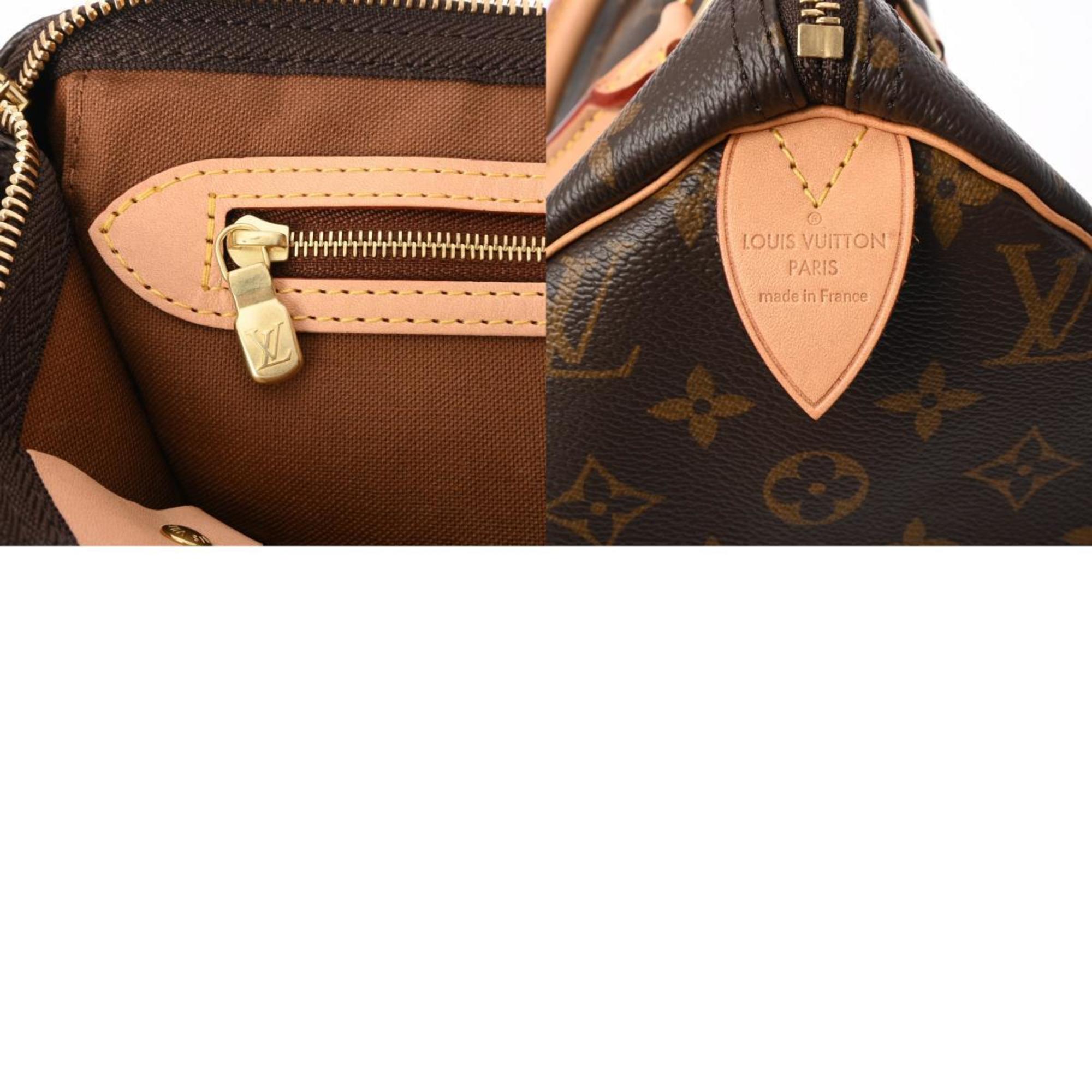 LOUIS VUITTON Louis Vuitton Monogram Speedy 30 Brown M41108 Women's Canvas Handbag