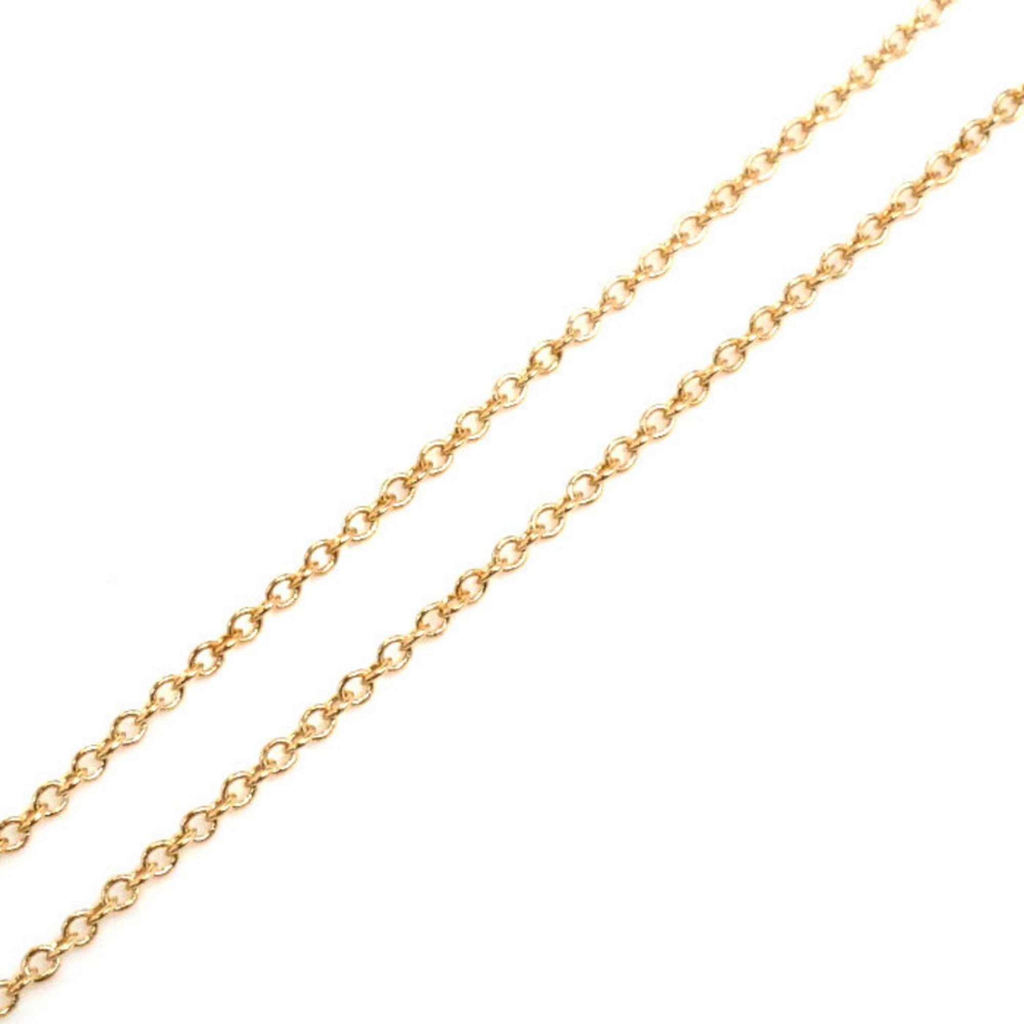 TIFFANY&Co. Tiffany K18PG Pink Gold T Smile Necklace 62617721 2.2g 41-46cm Women's