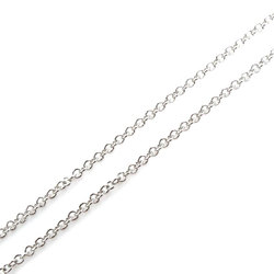 TIFFANY&Co. Tiffany K18WG White Gold T Smile Small Necklace 60011677 2.9g 41-46cm Women's