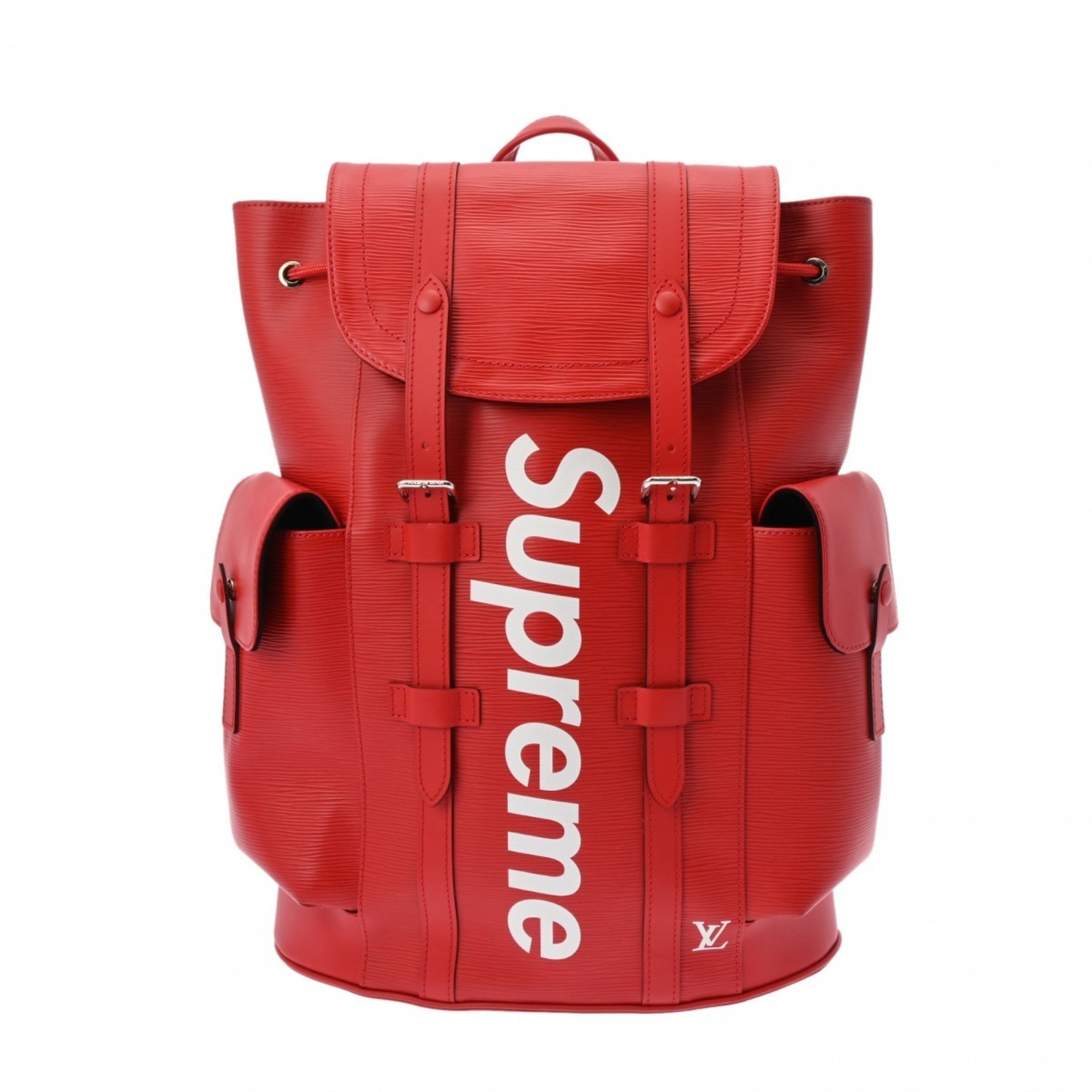 LOUIS VUITTON Louis Vuitton Epi Christopher PM Supreme Collaboration Red M53414 Men's Leather Backpack/Daypack