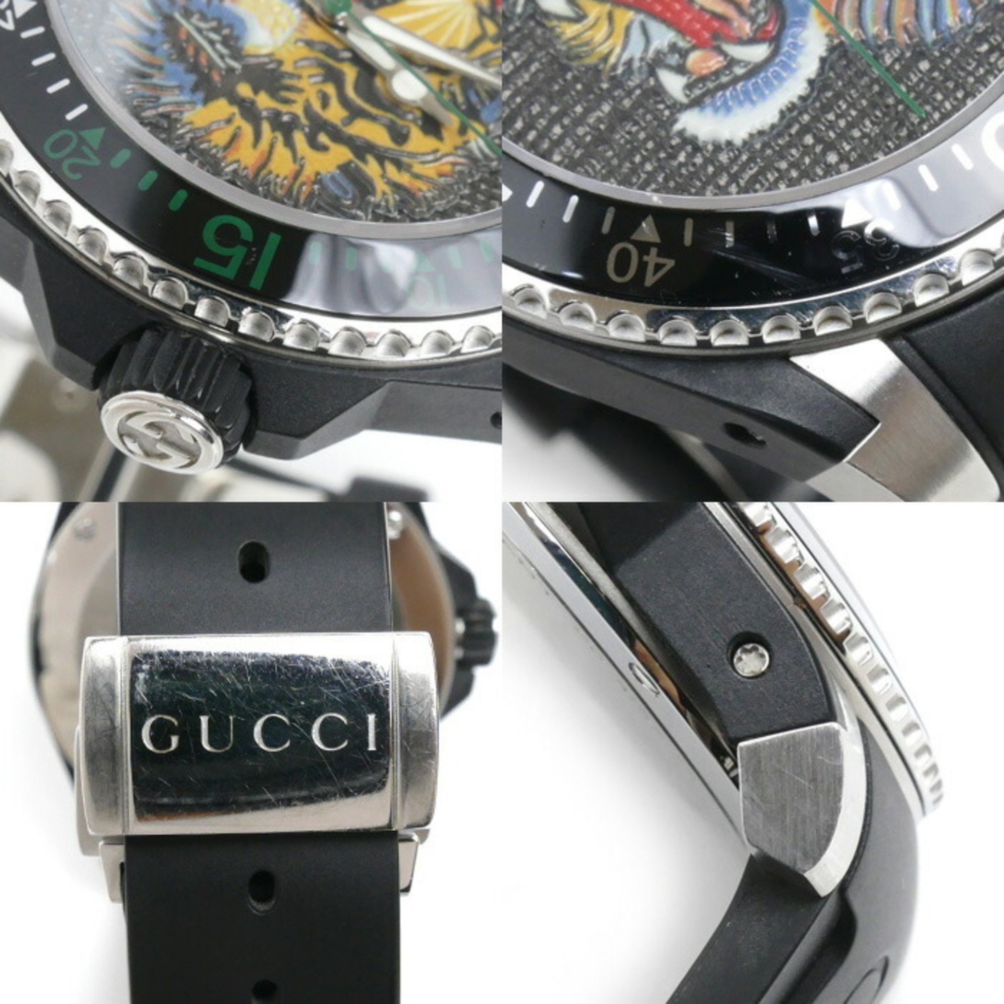 GUCCI Dive Tiger Watch Battery Operated YA136318/136.3 Men's